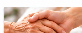 Hands providing supportive care